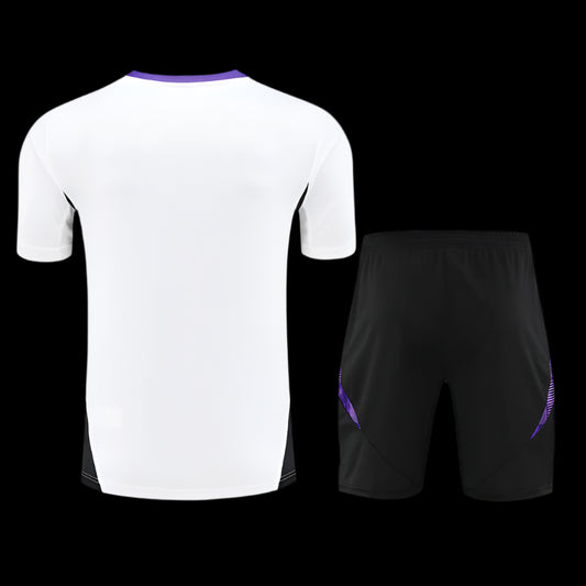 Real Madrid 24/25 White and Purple Training Kit